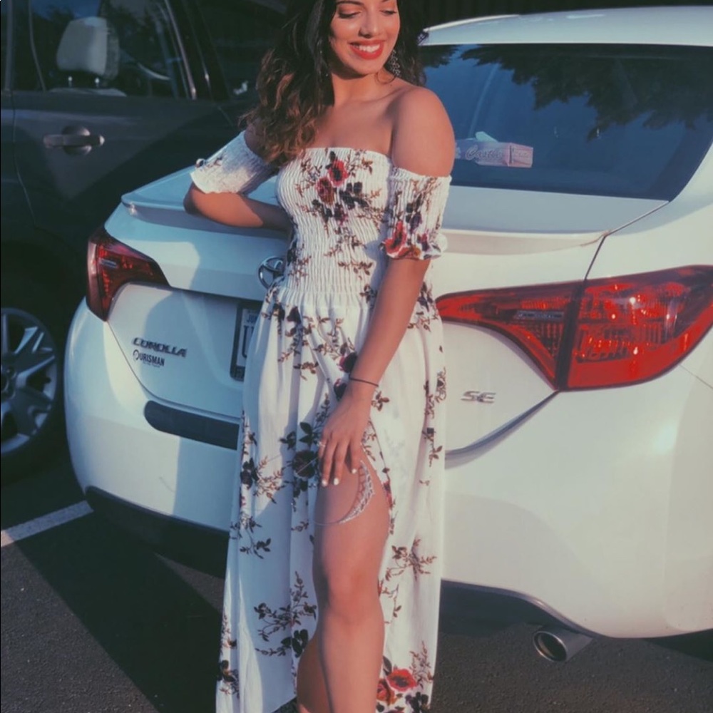 Flowy white dress